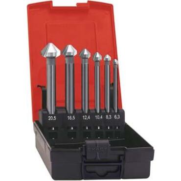 Set with taper and deburring countersink tool, 90°, HSS, extra long with cylindrical shank type 1446